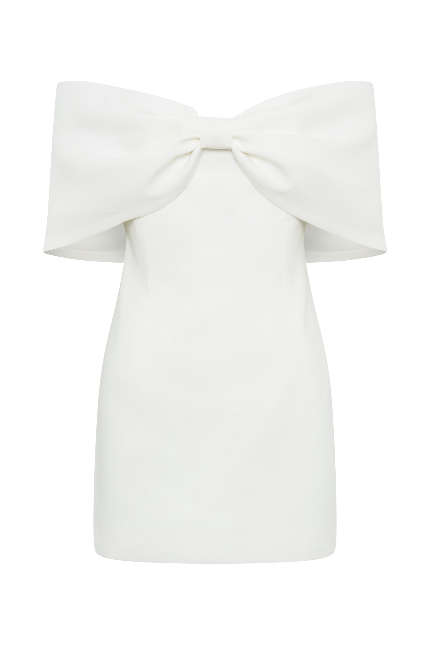 Gwyneth Off Shoulder Bow Mini Dress - White