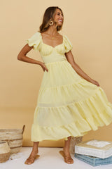 Serendipitous Moments Maxi Dress Yellow