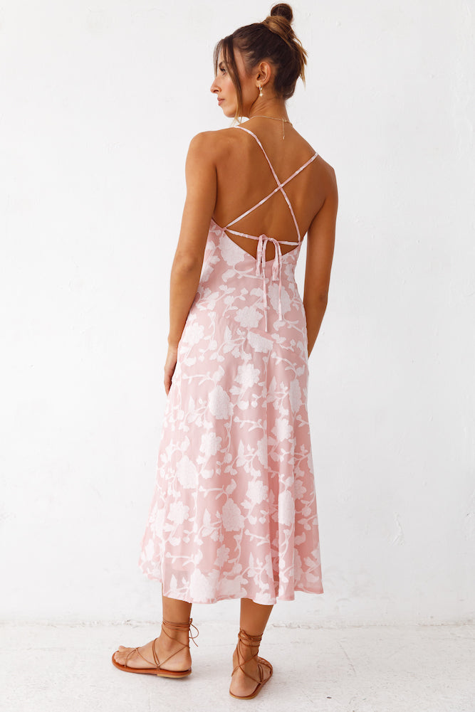 Saved For Later Midi Dress Pink