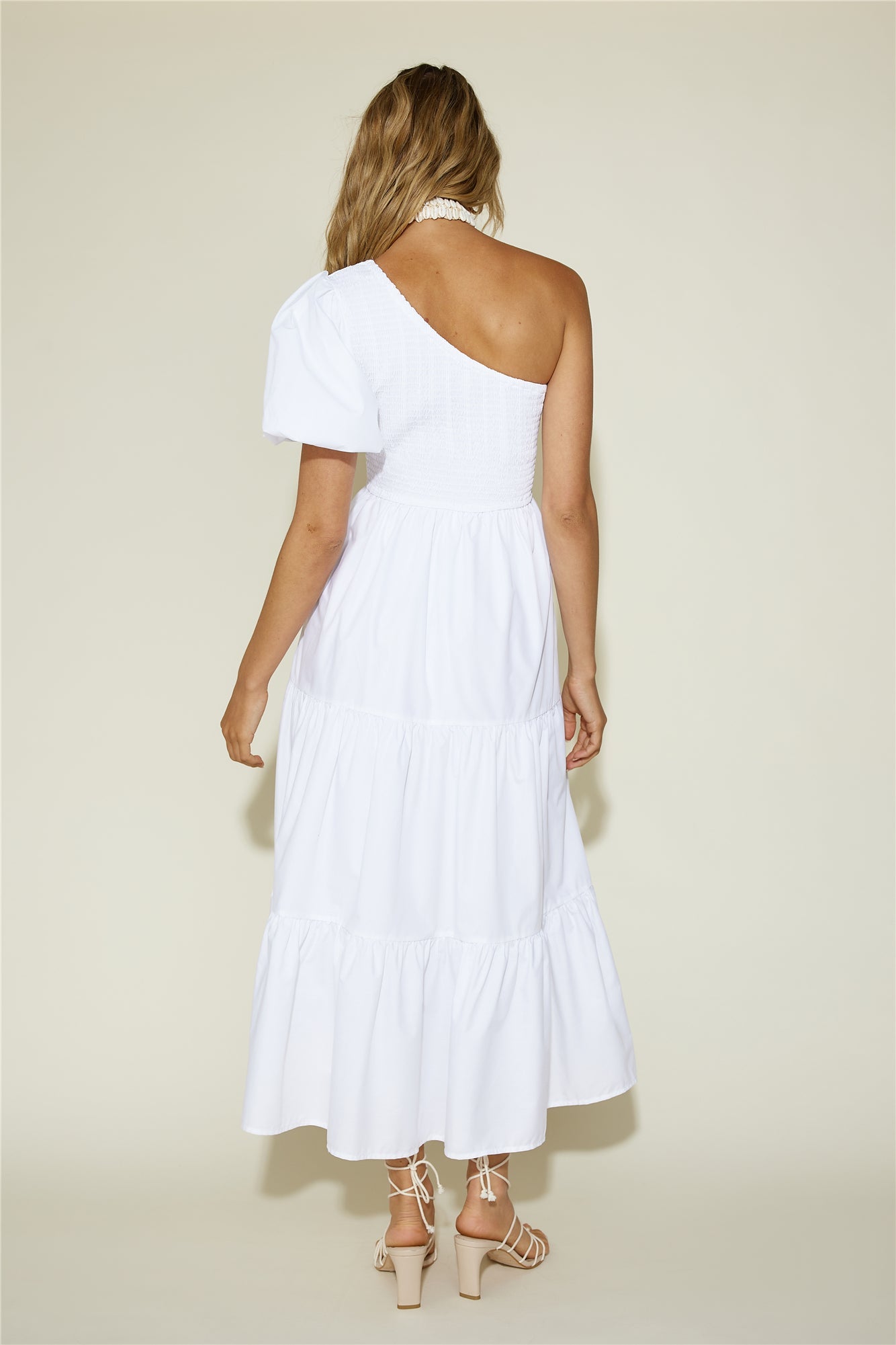 Strawberry Daiquiri Maxi Dress White