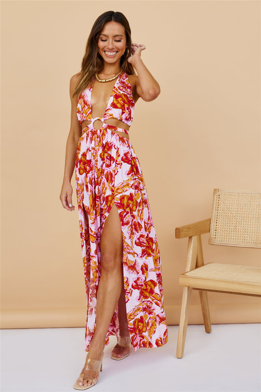 Follow Through Maxi Dress Pink