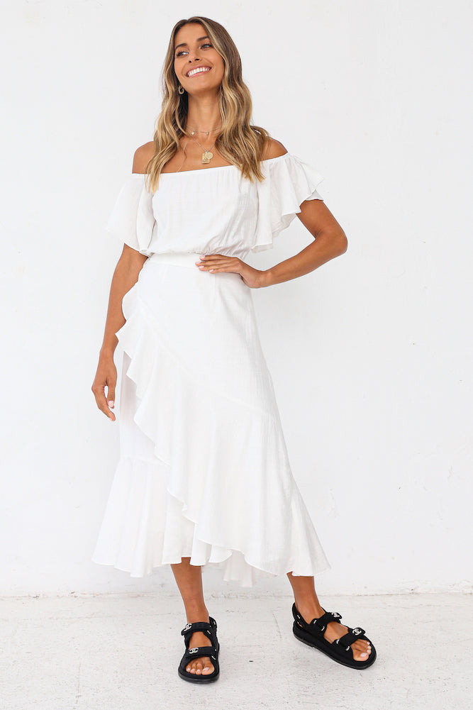 Summer In Turin Maxi Dress White