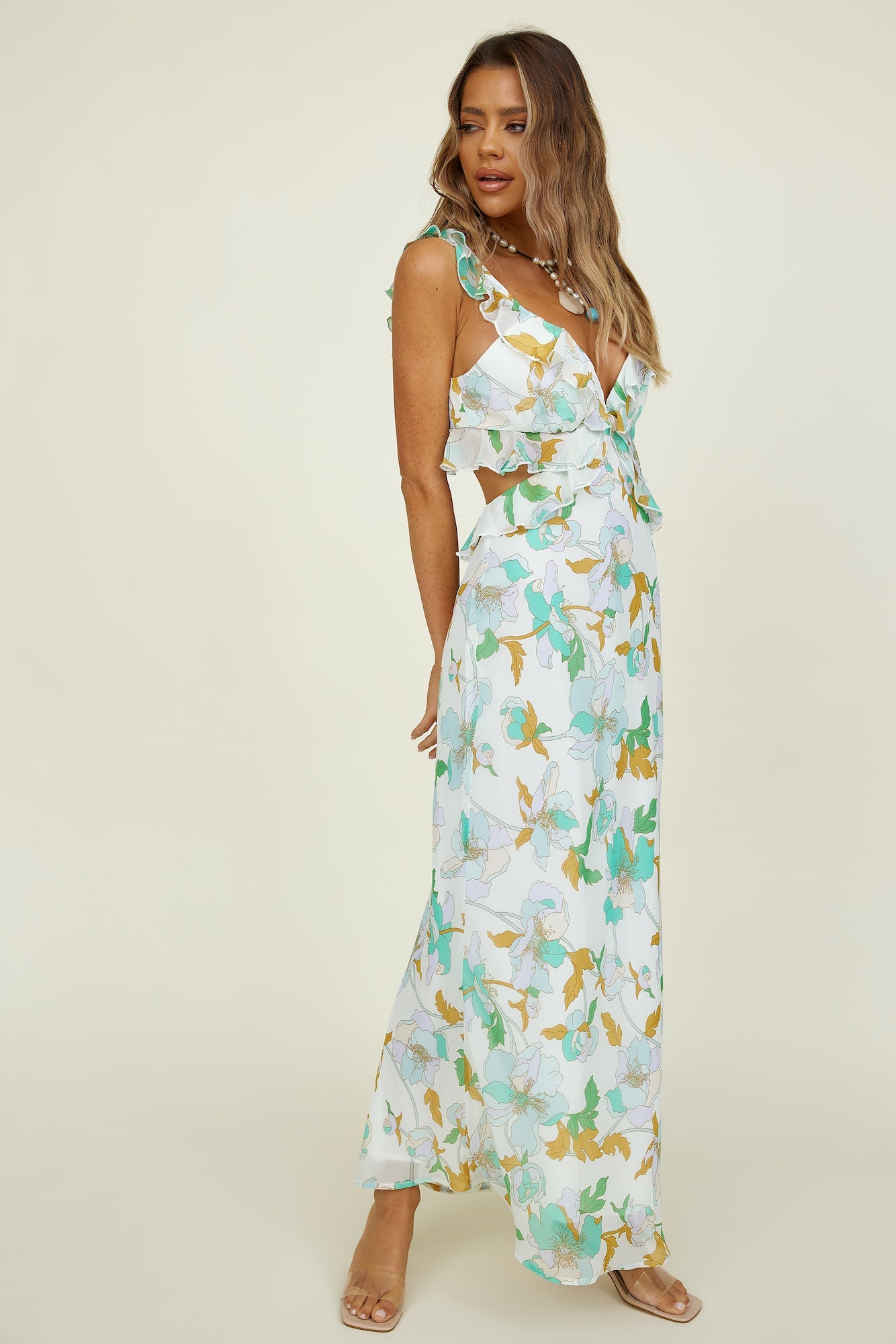 West Coast Drive Maxi Dress Green