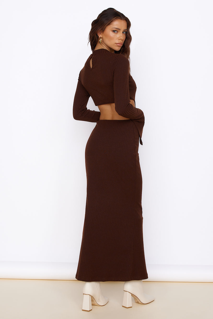 Sun-kissed Feeling Maxi Dress Brown