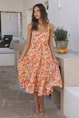 Idyllic Travels Maxi Dress Orange