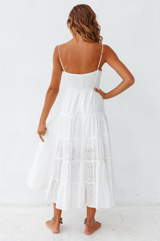 Moon Faerie Midi Dress White