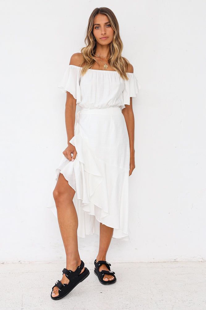 Summer In Turin Maxi Dress White