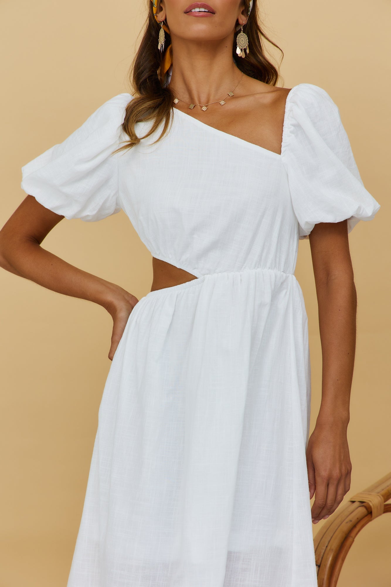 Feel The Moment Midi Dress White