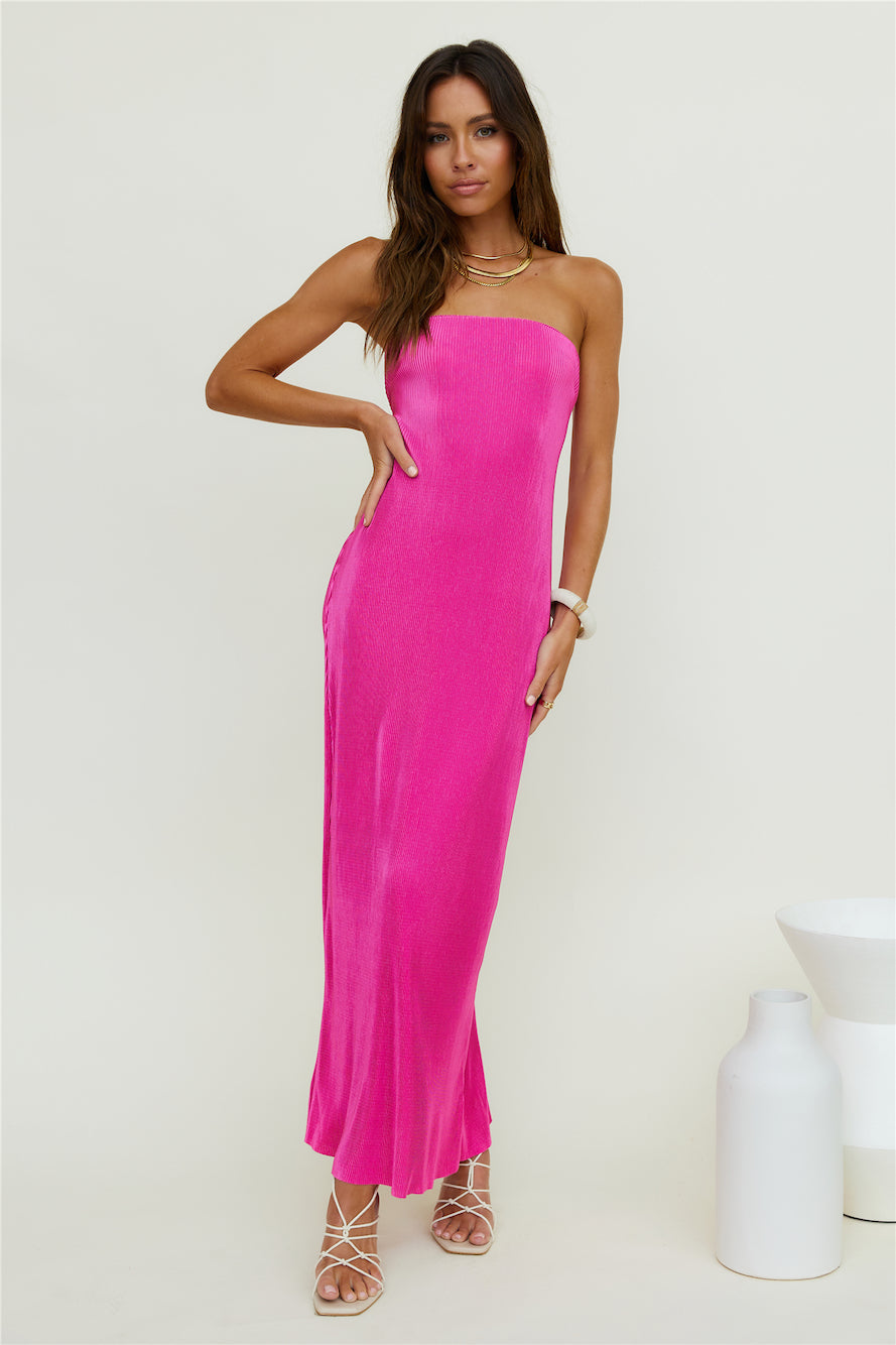 Thinking Of Dusk Maxi Dress Pink