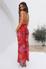 Sweet Lavender Maxi Dress Red