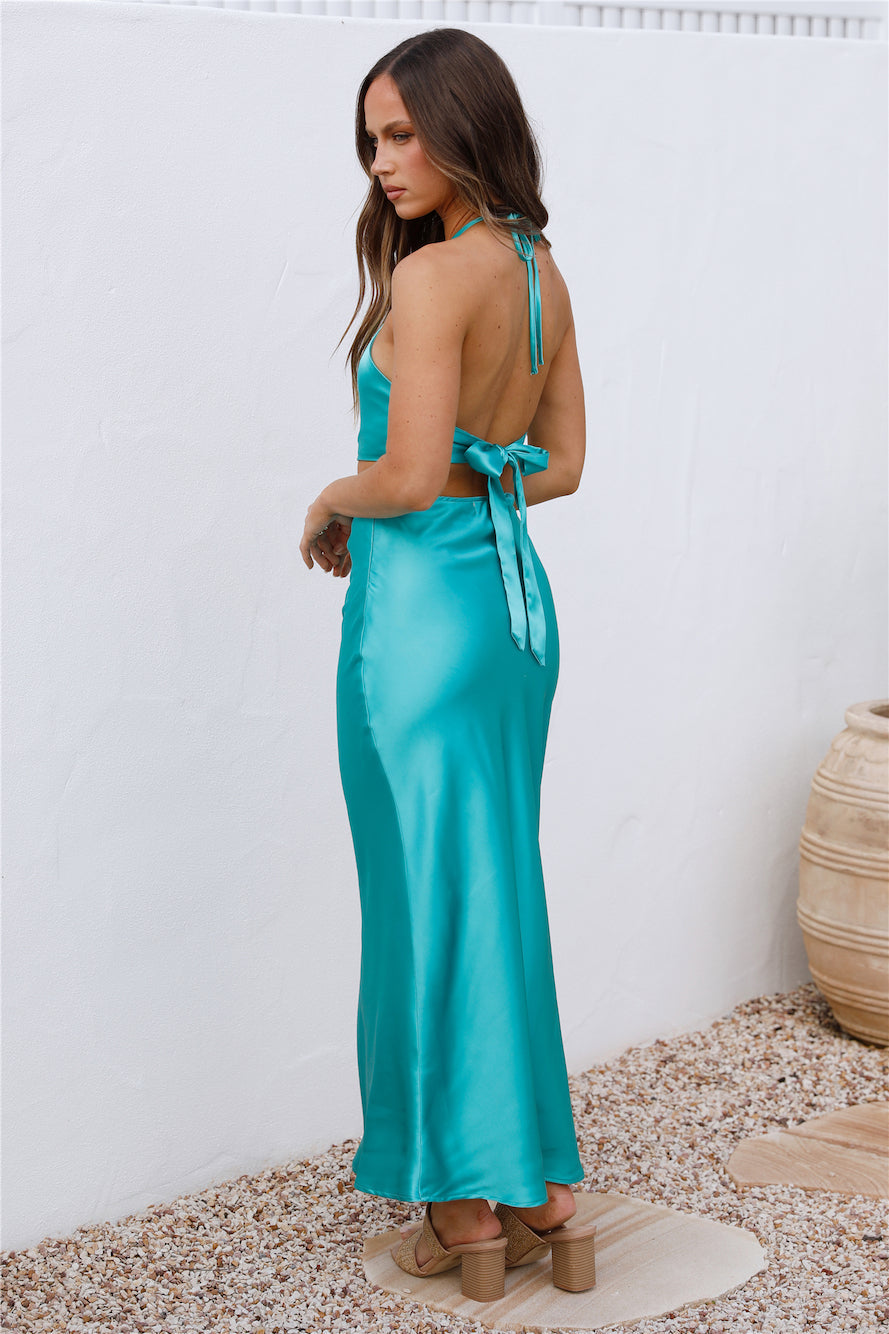 Levelled Soul Maxi Dress Aqua