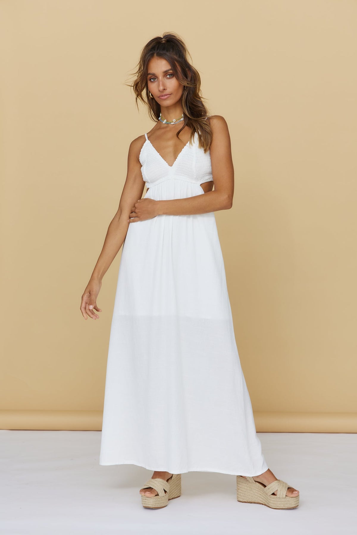 For So Long Maxi Dress White