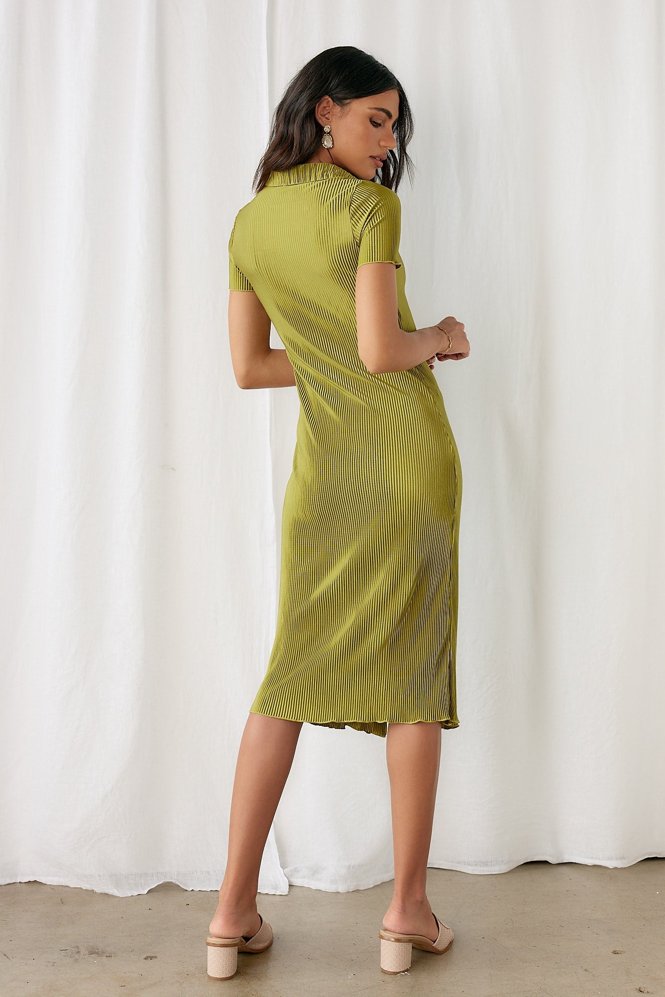 Savoy Midi Dress Green