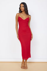 Midnight Magic Midi Dress Red