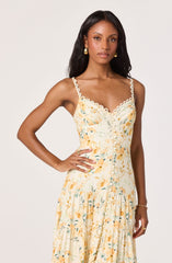 Tazia Scalloped Sweetheart Maxi Dress