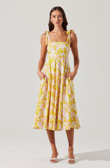 Shiann Patchwork Print Midi Dress