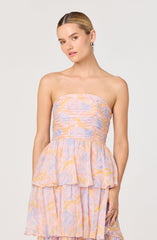 Anisha Strapless Tiered Ruffle Maxi Dress