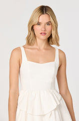 Sheralle Ruffled Tier Bubble Hem Mini Dress