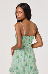 Ayanna Floral Pleated Tiered Maxi Dress