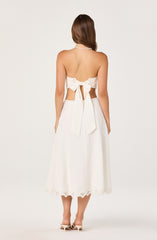 Shavonda Cutwork Open-Back Midi Dress