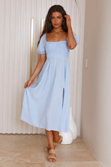 Remember Us Midi Dress Blue