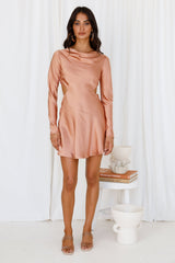 Peripheral Vision Dress Peach Orange