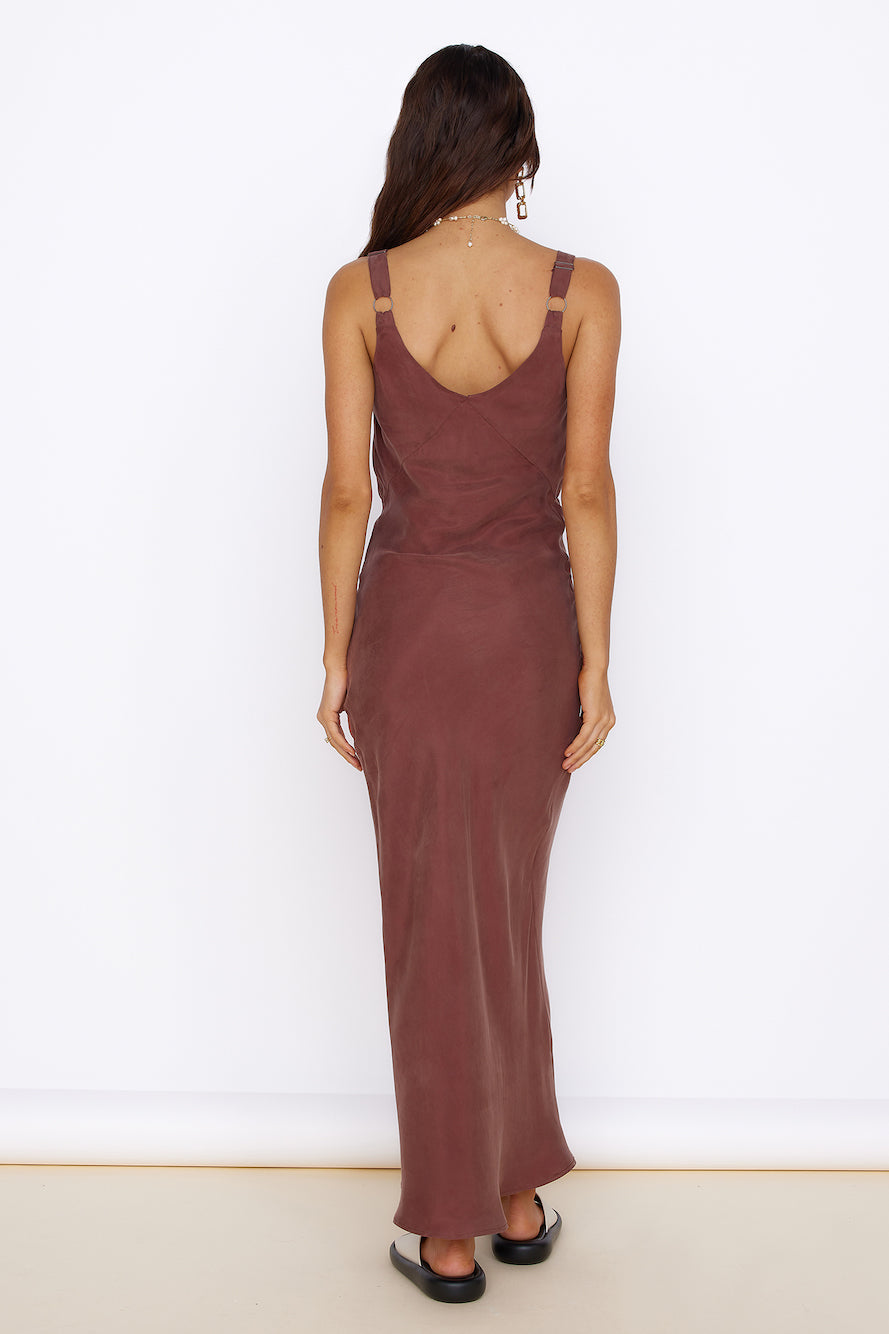 Following My Heart Maxi Dress Brown