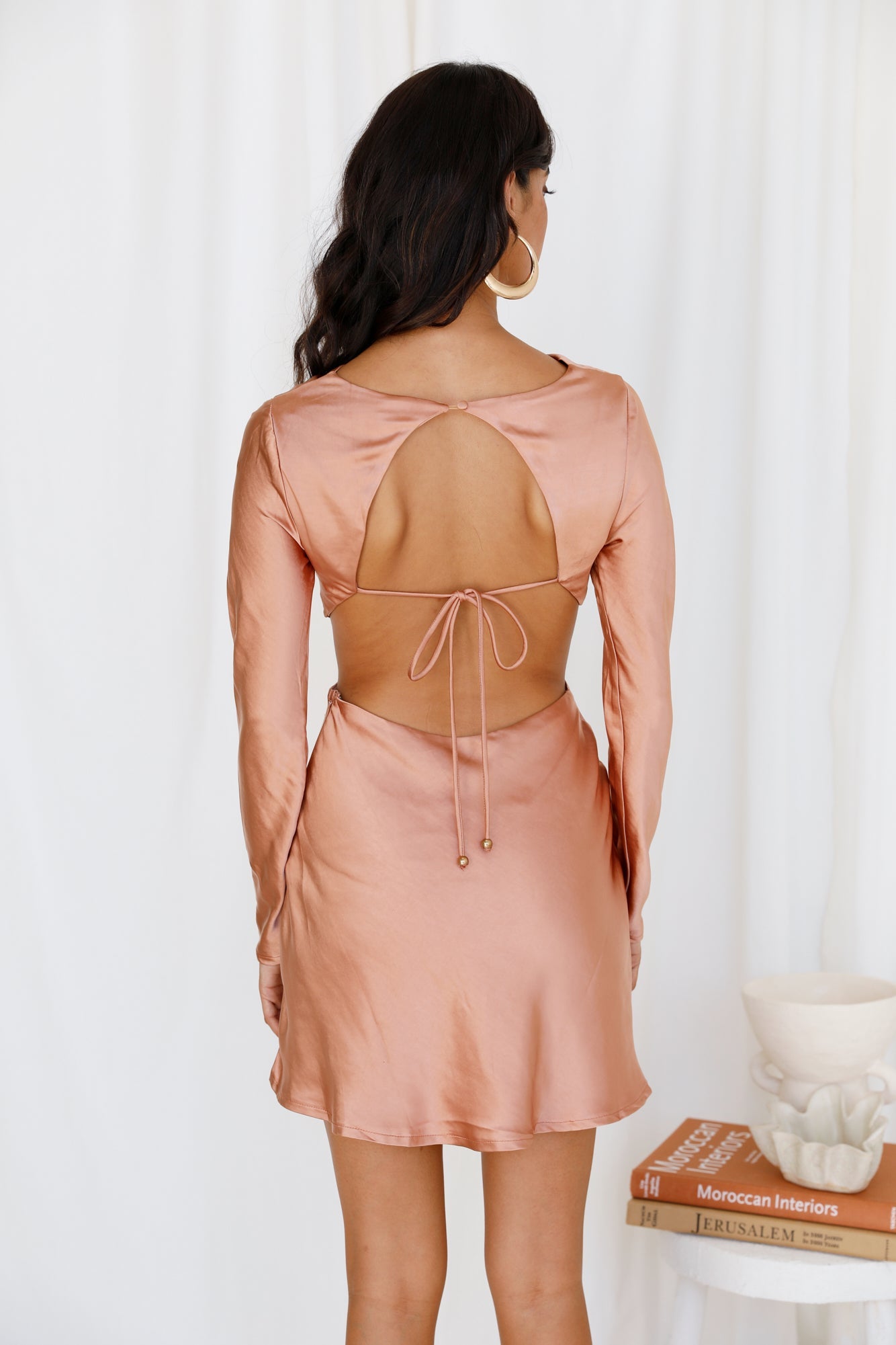 Peripheral Vision Dress Peach Orange