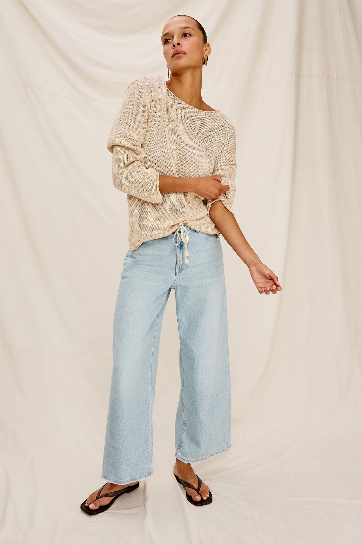 Angeleno Wide Leg Crop - Scuba