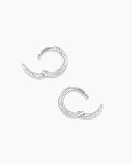 14K White Gold Classic Huggies