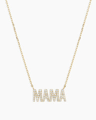 Diamond Pav Mama Necklace