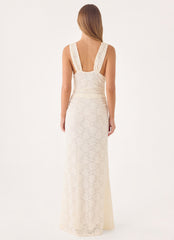 Aarin Lace Maxi Dress - Cream