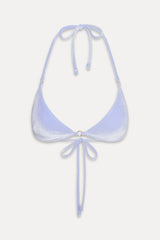 Amore Skimpy Velvet Bikini Top - French Blue