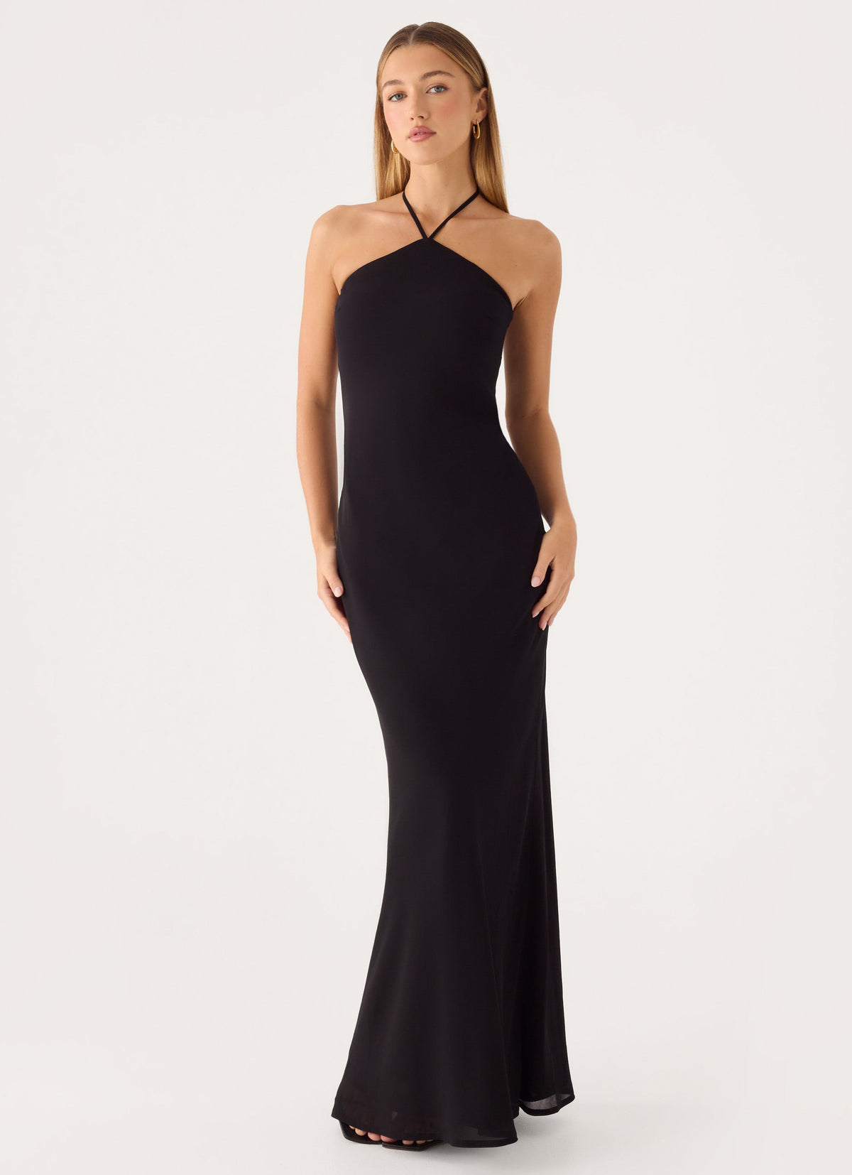 Anouk Halter Maxi Dress - Black