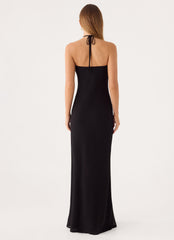 Anouk Halter Maxi Dress - Black