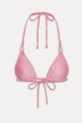 Ari Reversible Satin Bikini Top - Vintage Cheetah