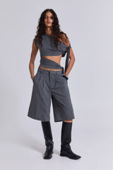 Mena Asymmetric Top in Grey