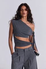 Mena Asymmetric Top in Grey