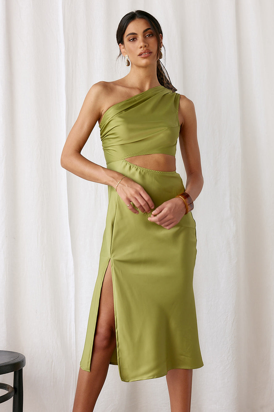 Evening Calling Midi Dress Green