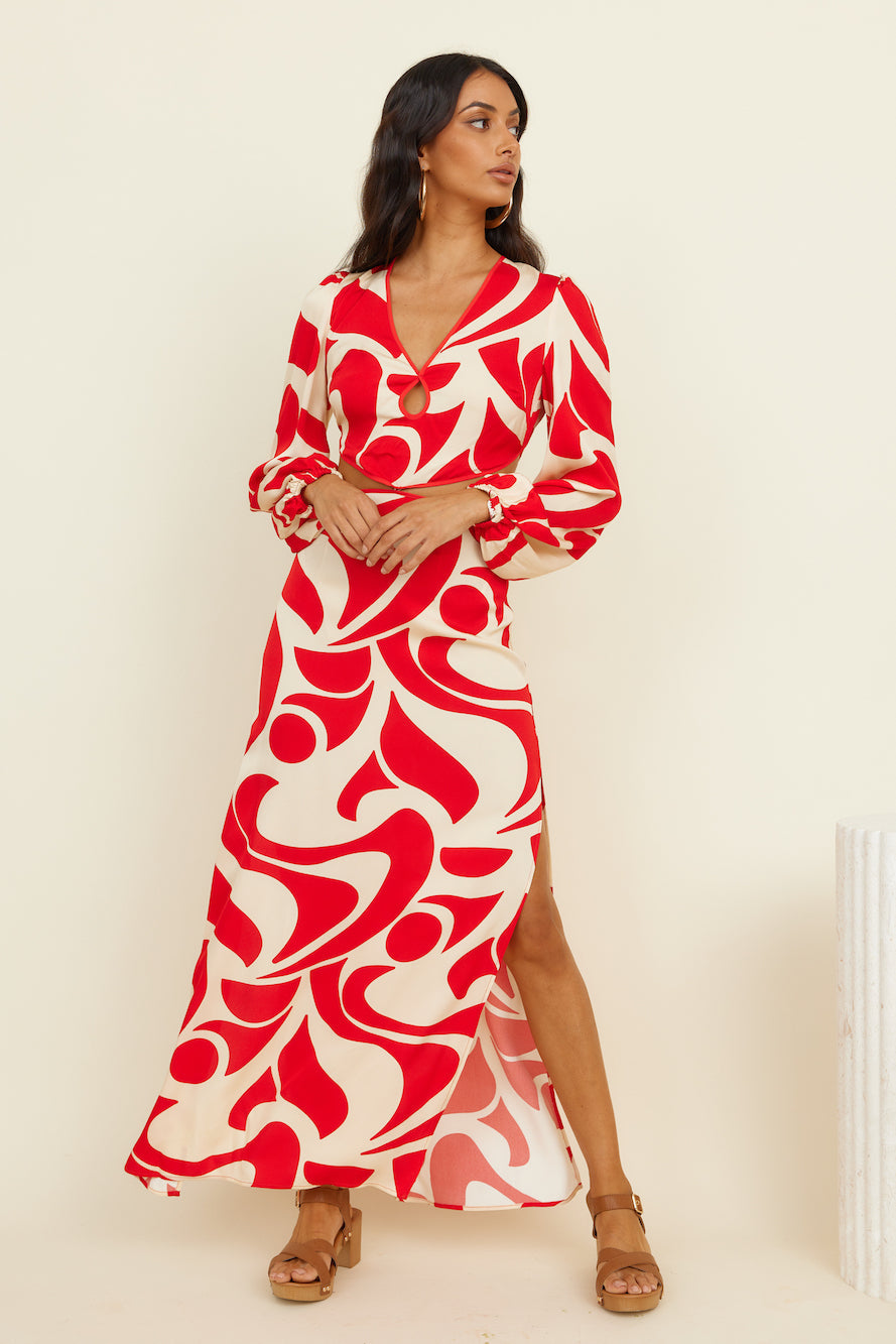 THE WOLF GANG Orella Cut Out Maxi Dress