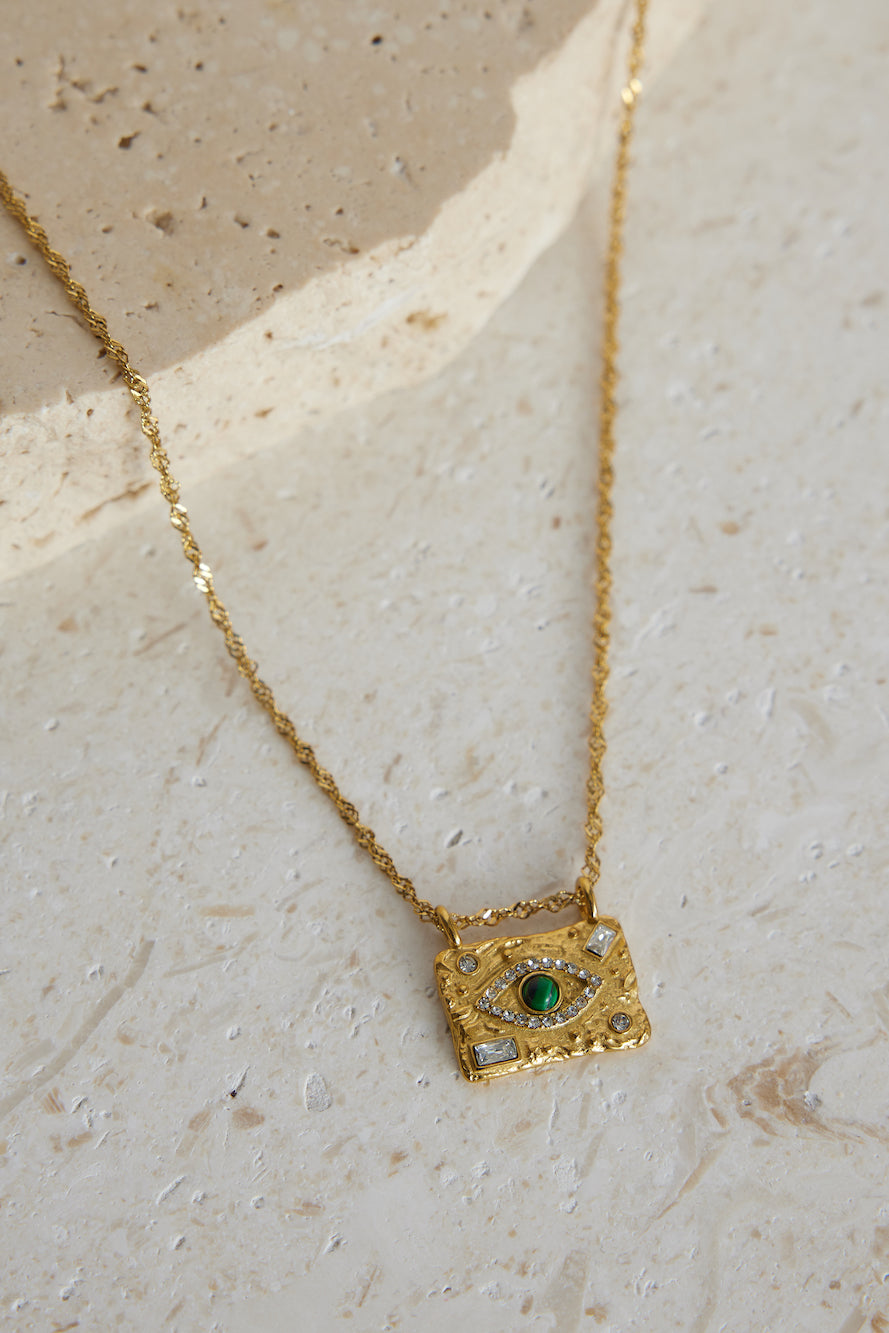 18k Gold Plated Treasure Box Necklace