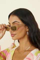 BANBÉ The Georgia Sunglasses Butterscotch Caramel Chrome