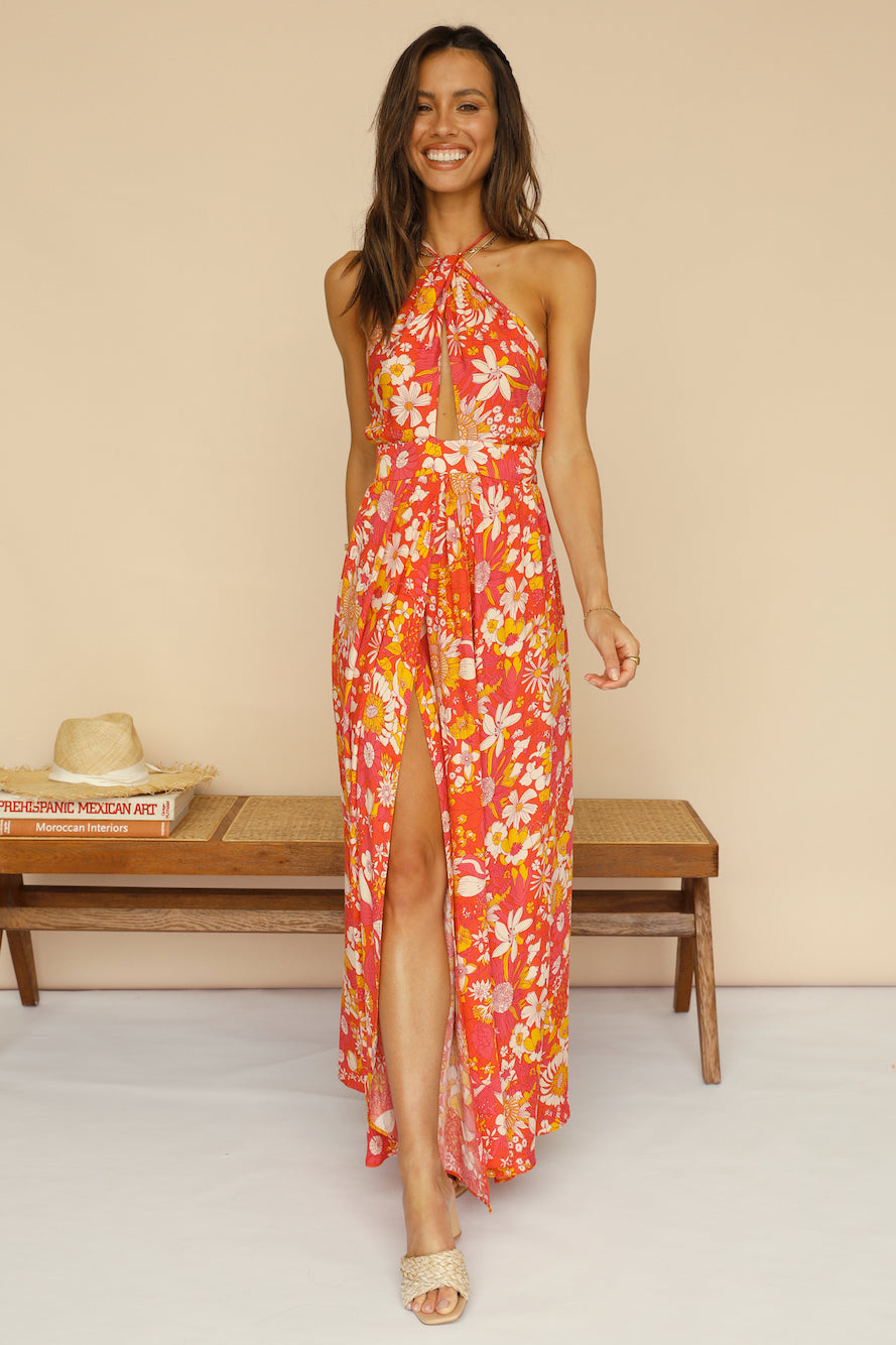 Sunset Shadows Maxi Dress Orange