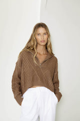 SNDYS Jax Crop Jumper Mocha