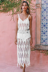 Dream Catcher Midi Dress White