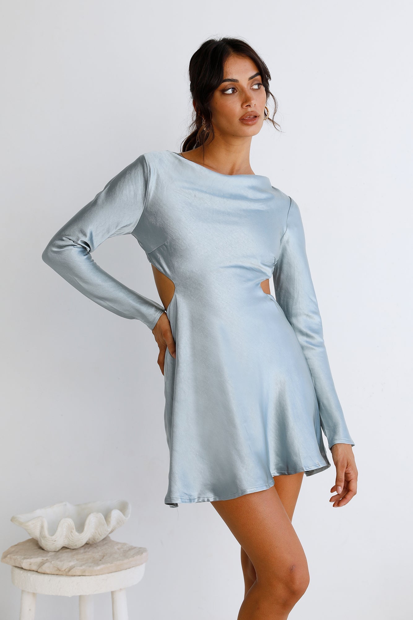 Peripheral Vision Dress Blue