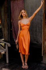 Voice In My Heart Midi Dress Orange