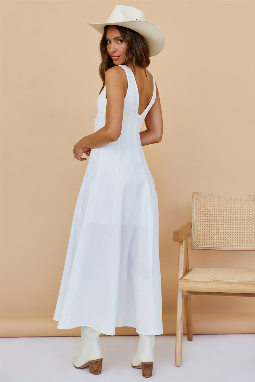 Open Meadows Maxi Dress White