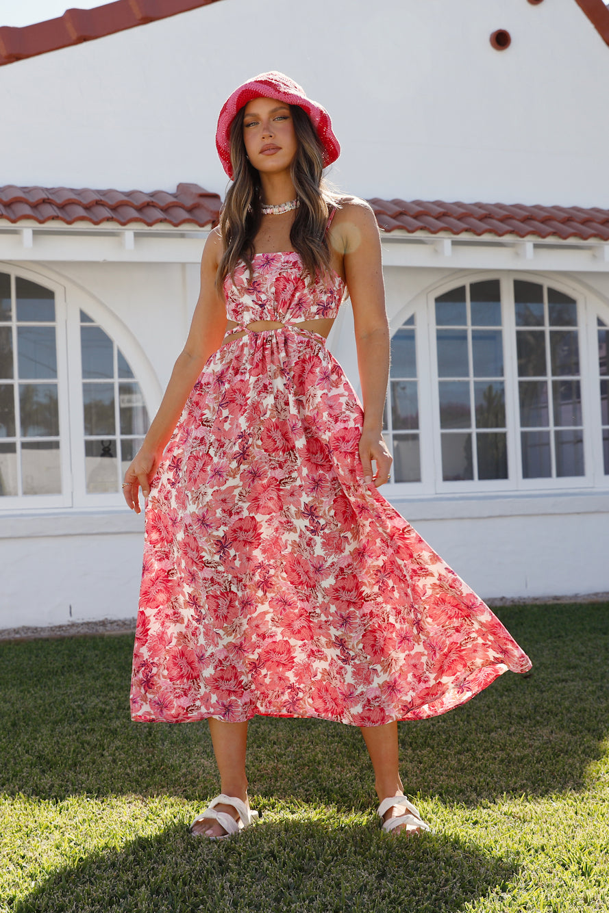 Daydreams In Spring Maxi Dress Pink