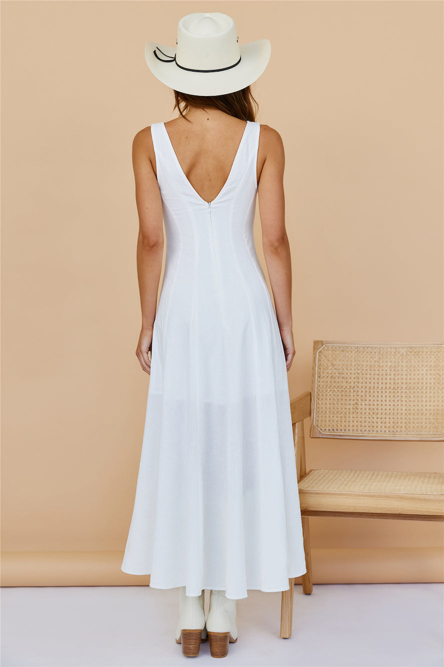 Open Meadows Maxi Dress White